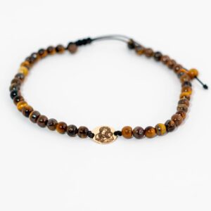 Bratara cu bile si pandantiv Maica Domnului unisex